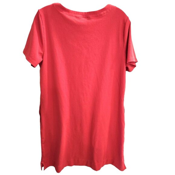 Ellen Tracy Pima Cotton T-Shirt Dress W Pockets Large - Picture 2 of 7